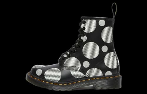 Dr.Martens 1460 Polka Dot Smooth Leather Lace Up Boots 'Black' (Women's)