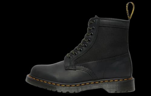 Dr. Martens 1460 Panel Leather Lace Boots Black/Yellow