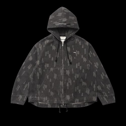 Metalwood Studio Cotton Twill Zip Hoodie 'Real Bark Camo'