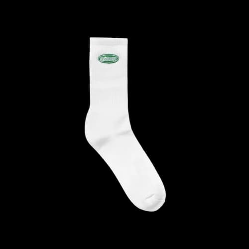 Metalwood Studio Metal Logo Crew Sock 'White'
