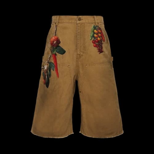 Doublet Vegetable Embroidery Cut Off Pants 'Beige'