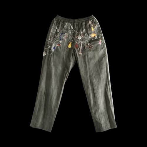 Doublet Embroidered Chain Track Pants 'Charcoal'