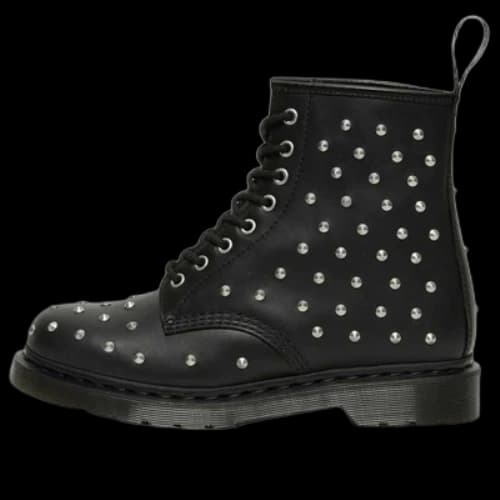 Dr. Martens 1460 Stud Wanama Leather Lace Up Boots 'Black'