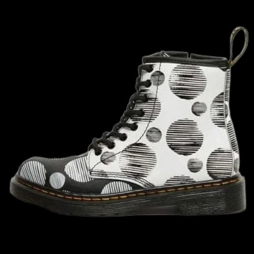 (PS) Dr.Martens Polka Dot Boots 'White Black'