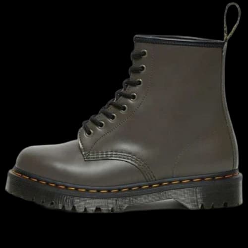 Dr.Martens 1460 Bex Smooth Leather Platform Boots 'Khaki Grey'