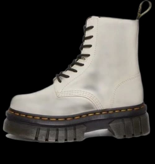 Dr. Martens Audrick Nappa Leather Platform Ankle Boots 'Cobblestone Grey' (Women's)