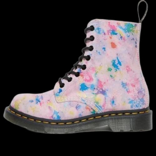 Dr. Martens 1460 Pascal Rainbow Suede Lace Up Boots 'Pink' (Women's)