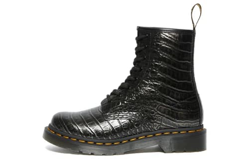 Dr. Martens Lacing Crocodile Pattern Martin Boots (Women's)