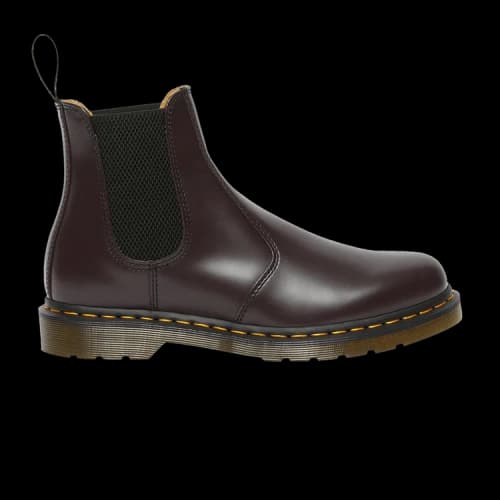 Dr. Martens 2976 Yellow Stitch Smooth Leather Chelsea Boots 'Burgundy'