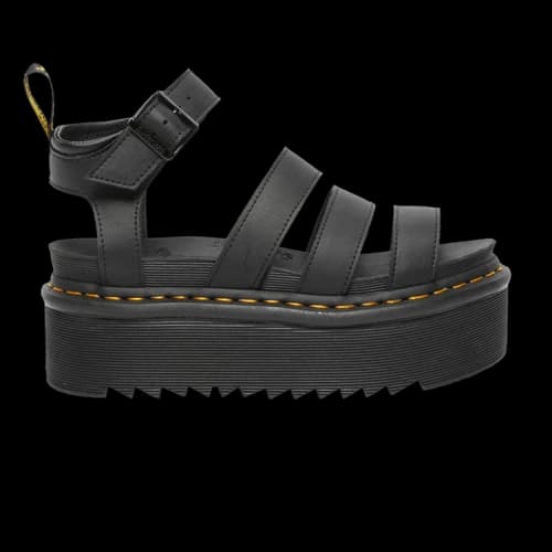 Dr. Martens Blaire Hydro Leather Platform Strap Sandal 'Black' (Women's)
