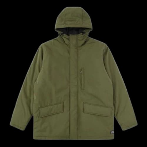 To Be Defined Levis Solid Color Windproof Hooded Jacket Military Green