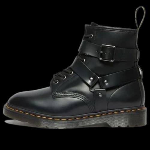 Dr. Martens Cristofor Leather Harness Lace Up Boots 'Black'