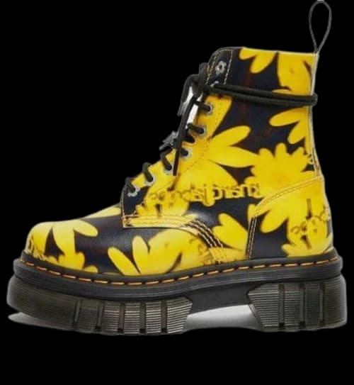 Dr. Martens Audrick x Heaven By Marc Jacobs Daisy Platform Boots 'Black Yellow' (Women's)