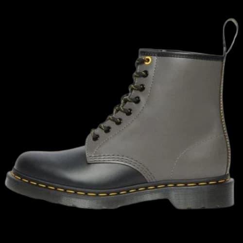 Dr. Martens 1460 Smooth Clash Leather Lace Up Boots 'Grey Black'