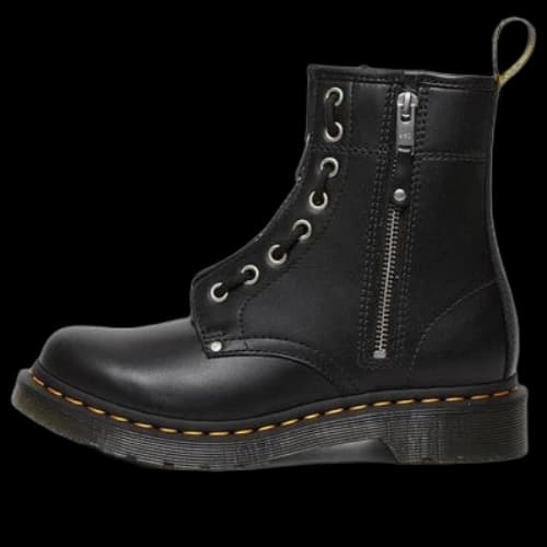 Dr. Martens 1460 Double Zip Leather Lace Up Boots 'Black' (Women's)