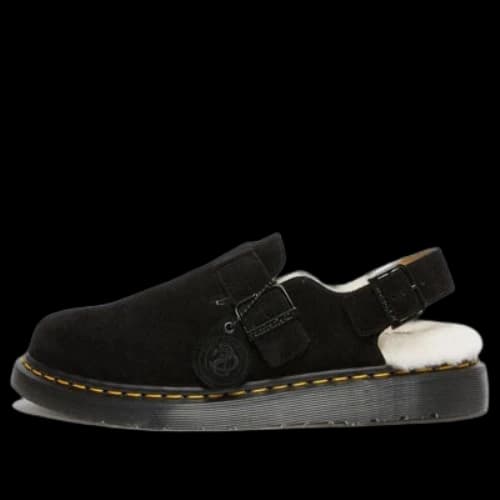 Dr. Martens Jorge Shearling Slingback Mule 'Black'