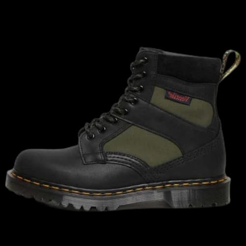 Dr. Martens 1460 Made in England Padded Panel Lace Up Boots 'Black Olive'