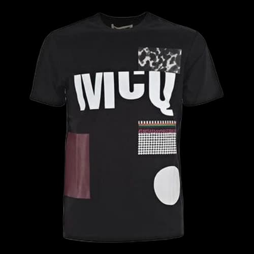 Alexander McQueen Geometry Pattern Printing T-shirt 'Black'