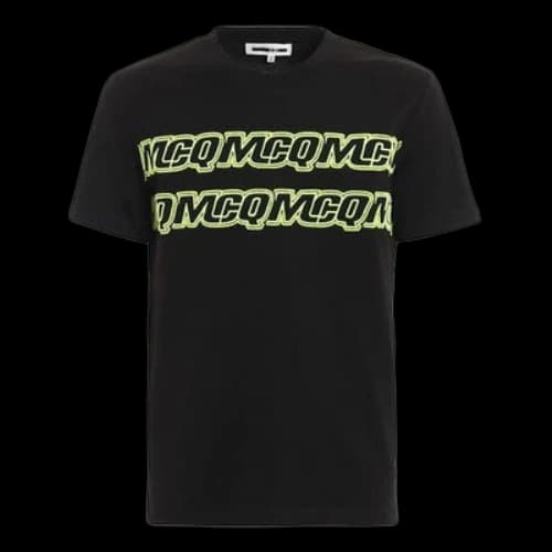 Alexander McQueen SS21 Embroidered Alphabet Logo Short Sleeve Tee 'Black Green'