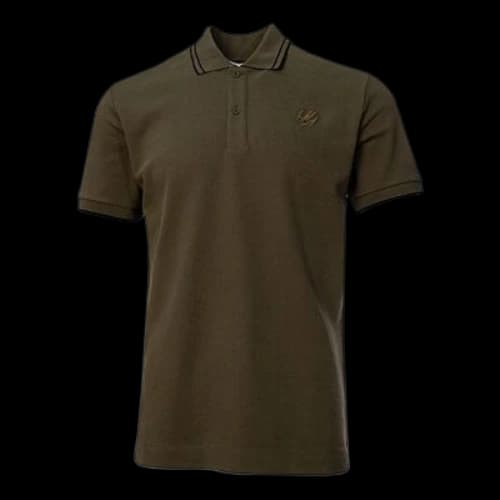 McQ Alexander McQueen SS21 Embroidered Polo Shirt Coffee