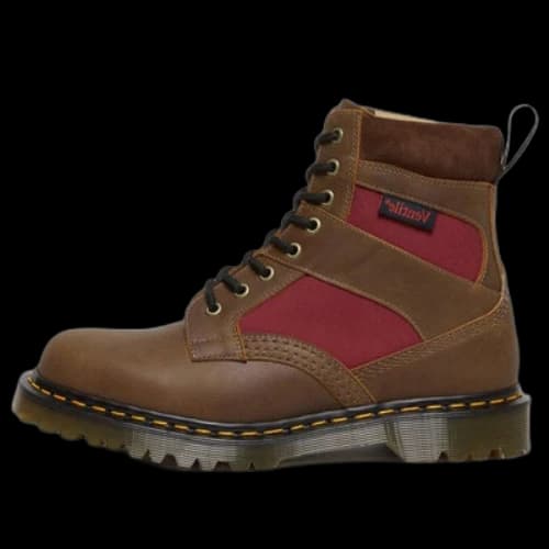 Dr.Martens 1460 Made in England Padded Panel Lace Up Boots 'Brown Dockyard Oxblood'