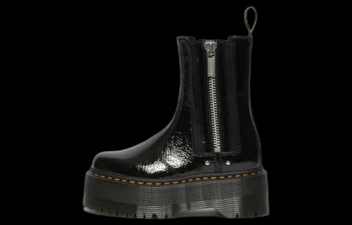 Dr. Martens 2976 Max Distressed Patent Chelsea Platform Boots 'Black' (Women's)