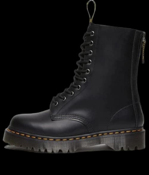 Dr. Martens 1490 Hi Bex Zip Leather Boots 'Black'