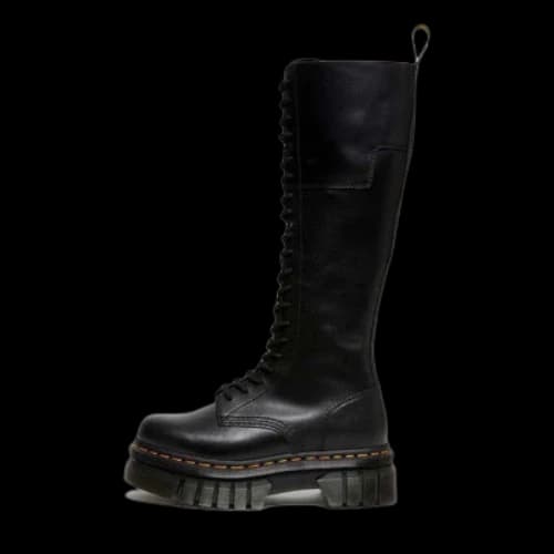 Dr.Martens Audrick 20-Eye Leather Knee High Platform Boots 'Black' (Women's)