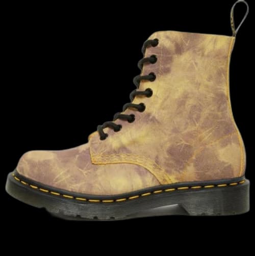 Dr. Martens 1460 Pascal Tie Dye Leather Lace Up Boots 'Burnt Yellow' (Women's)