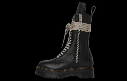 Dr.Martens x Rick Owens 1918 Leather Lace Up Platform Boots 'Black'