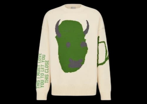 Dior x CACTUS JACK Oversized Sweater Ecru