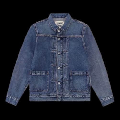 To Be Defined Levis Midnight Blue Series Lapel Retro Denim Jacket Denim