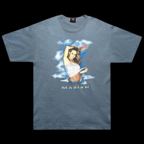 Pre-Owned Music Vintage 1999 Mariah Carey Rainbow Tour Tee 'Cobalt'
