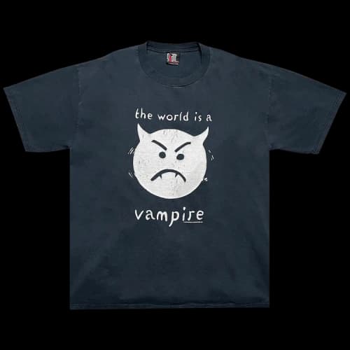 Music Vintage Smashing Pumpkins The World Is A Vampire Tee 'Faded Black'