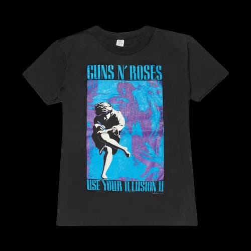 Music Pre-Owned Vintage 1991 Guns N' Roses Use Your Illusion II Tour Tee 'Black'