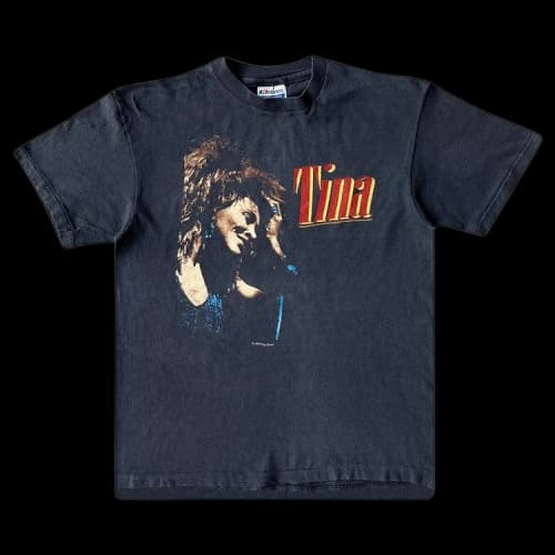 Music Vintage Tina Turner Private Dancer Tour Tee 'Black'