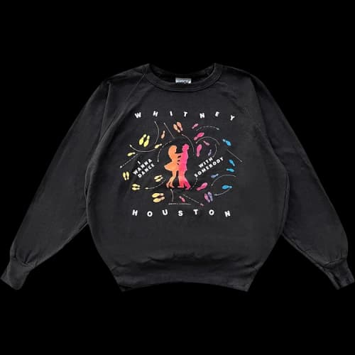 Music Vintage Whitney Houston World Tour Long-Sleeve 'Black'