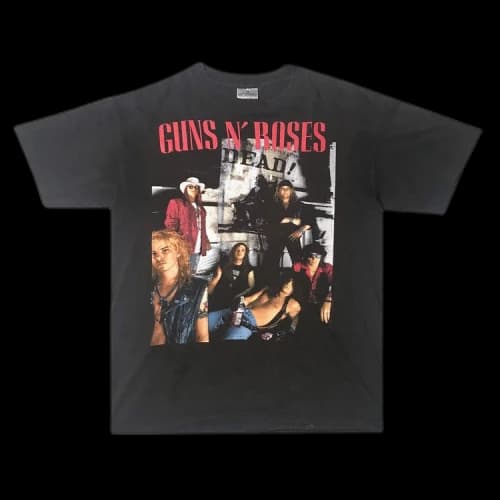 Music Vintage Guns N' Roses Here Today, Gone To Hell... Tee 'Black'