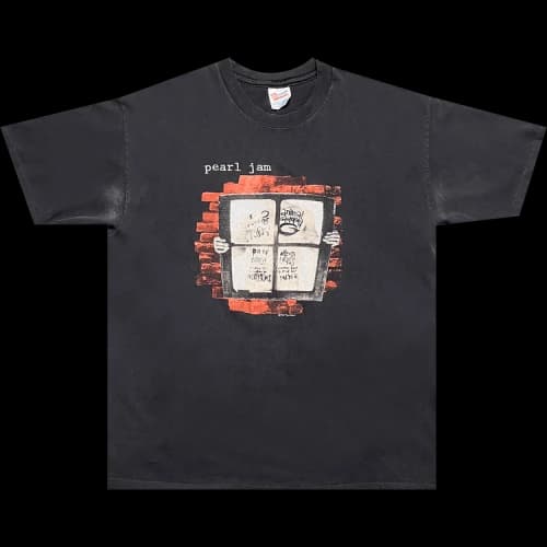 Music Vintage Pearl Jam Window Pain Tee 'Faded Black'