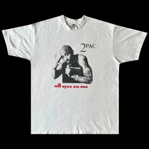 Music Vintage Tupac All Eyez On Me Tee 'White'