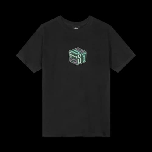 Stussy Cube Pigment Dyed Tee 'Black'