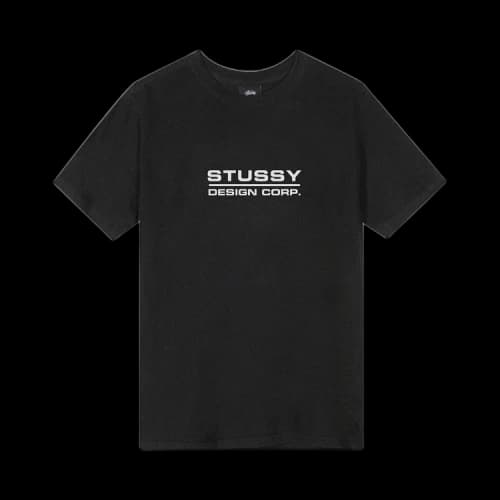 Stussy Design Corp. Pigment Dyed Tee 'Black'