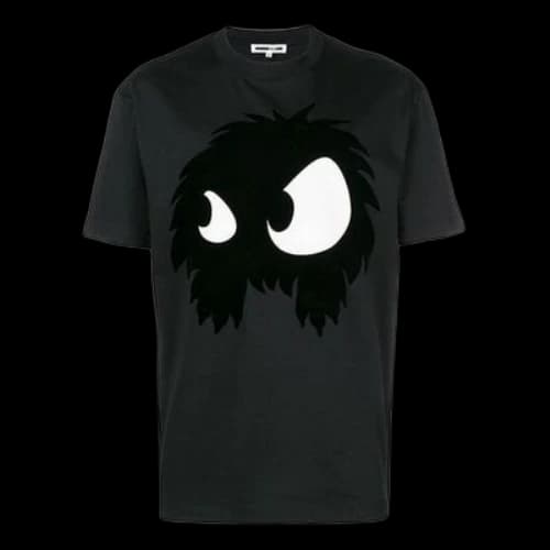 Alexander McQueen Small Monster Eye Printing Cotton Short Sleeve T-shirt 'Black'