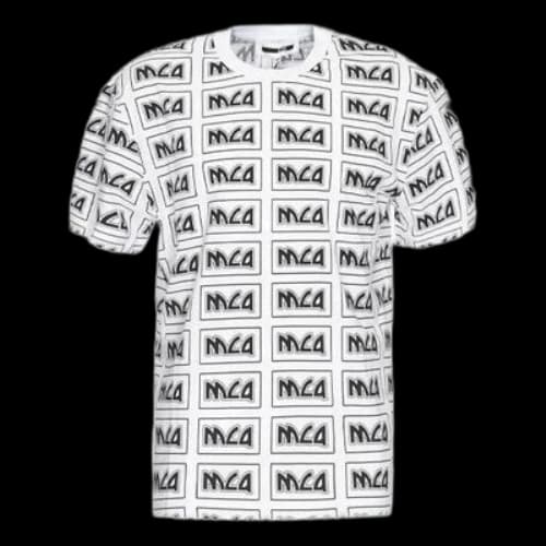 Alexander McQueen Alphabet Logo Printing Casual Short Sleeve White