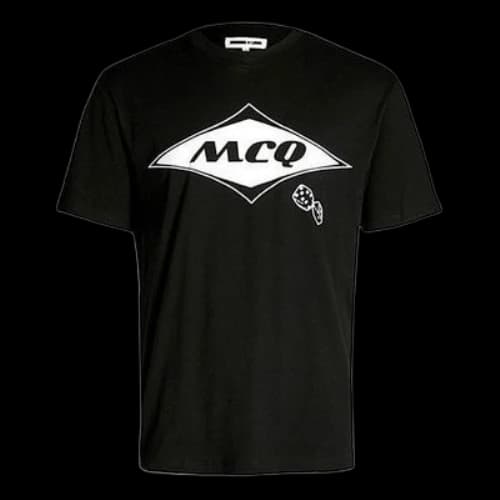 McQ Alexander McQueen Logo Printing Casual Short Sleeve Unisex Black