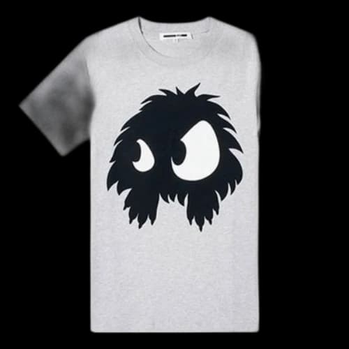 McQ Alexander McQueen Little Monster Printing Round Collar GS Grey