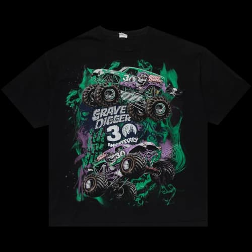Sports Vintage Monster Jam Gravedigger 30th Anniversary Tee 'Black'