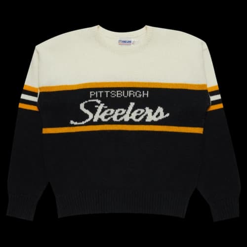 Sports Vintage NFL Authentic Pro Line By Cliff Engle Pittsburgh Steelers Crewneck Sweater 'Cream/Black/Gold'