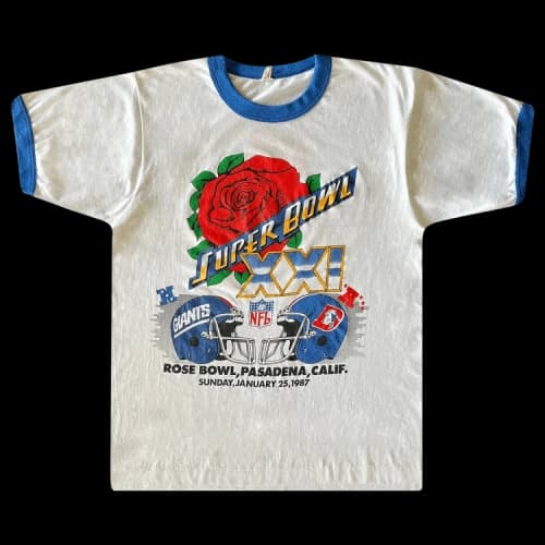 Sports Vintage Super Bowl Ringer Tee 'White'