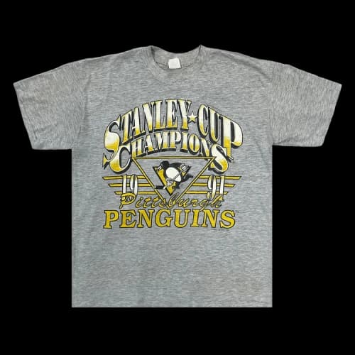 Sports Vintage Pittsburgh Penguins Stanley Cup Tee 'Grey'